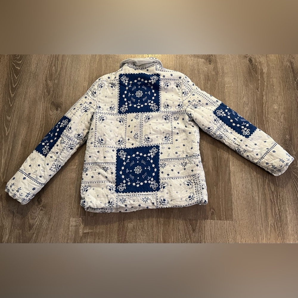 Caroline Constas Blue Ecru Bandana jacket NWOT - Picture 4 of 10